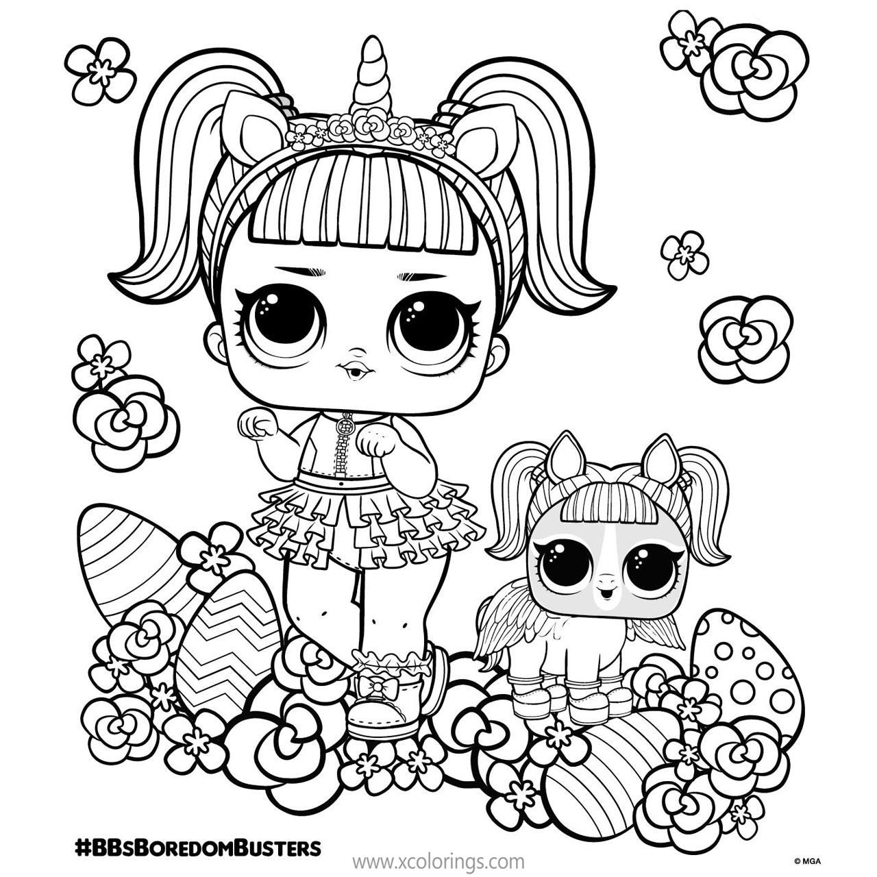 unicorn lol coloring pages