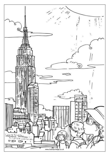 new york city coloring page