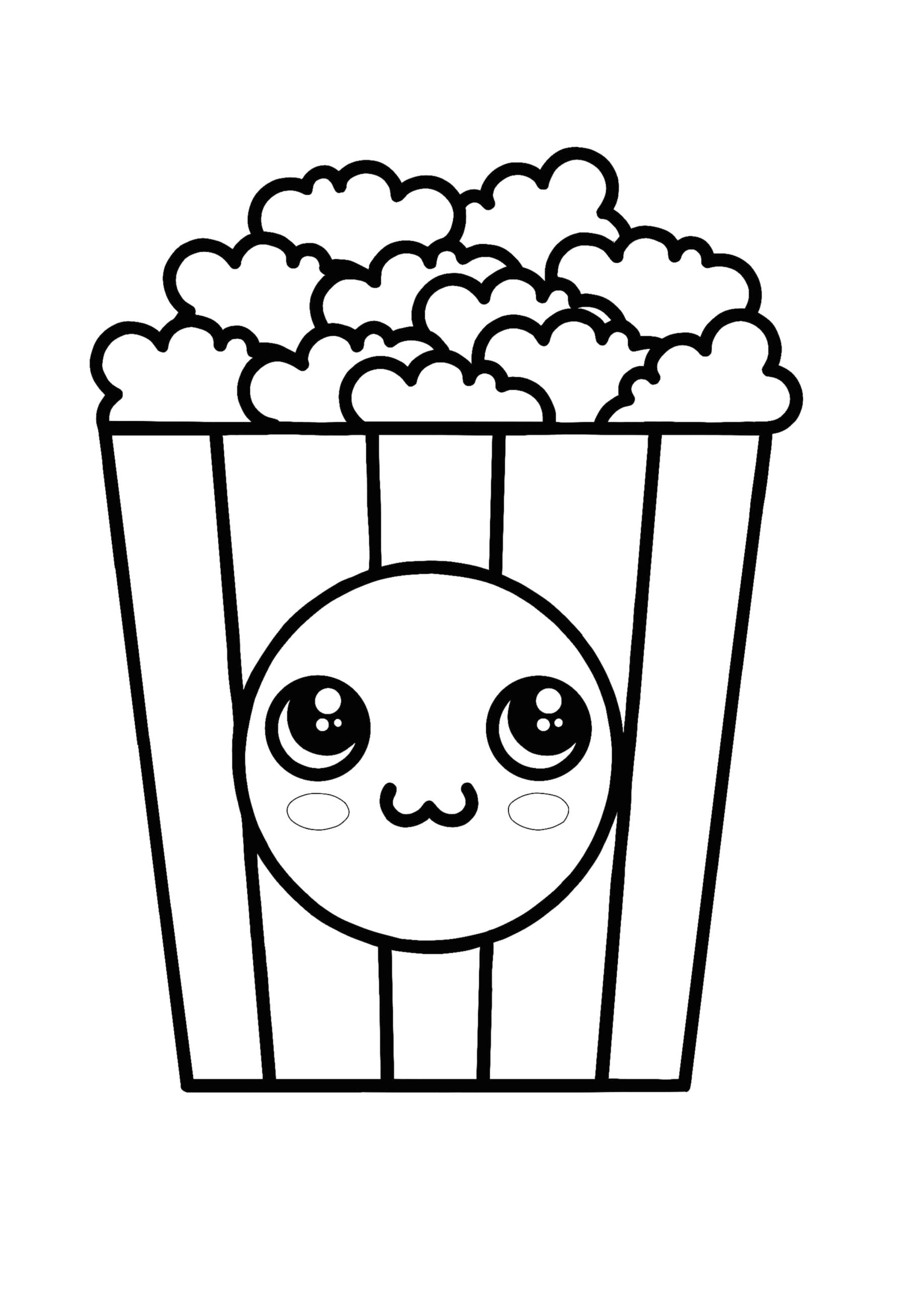 popcorn coloring page