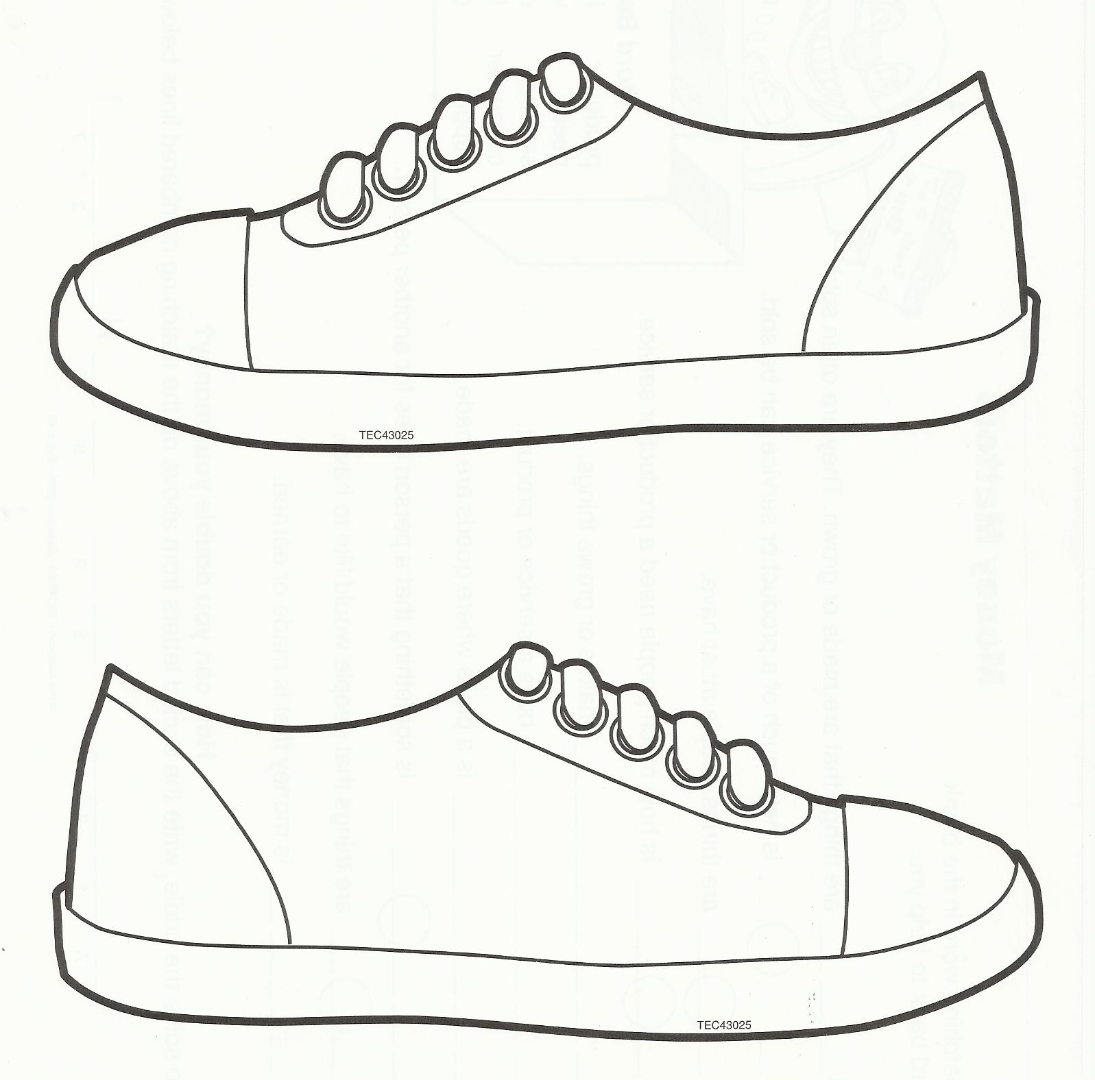 shoes coloring page