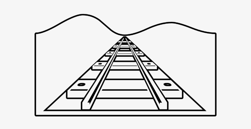 railroad tracks coloring page