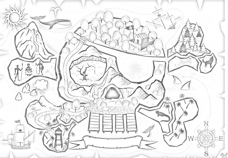 treasure x coloring pages