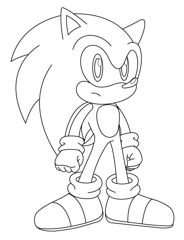 black sonic coloring pages