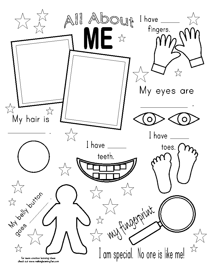 printable five senses coloring pages for preschool