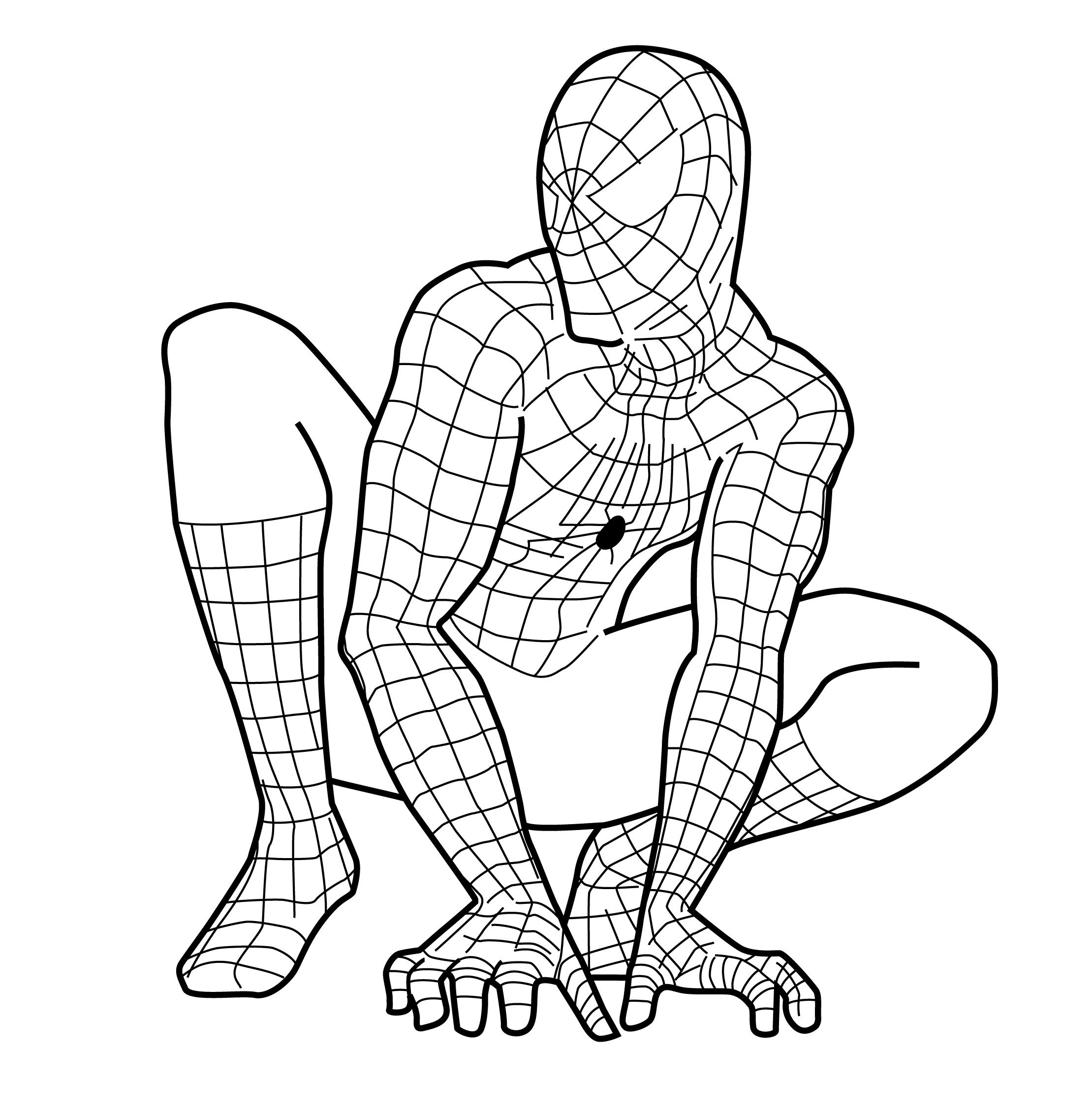 spiderman motorcycle coloring page