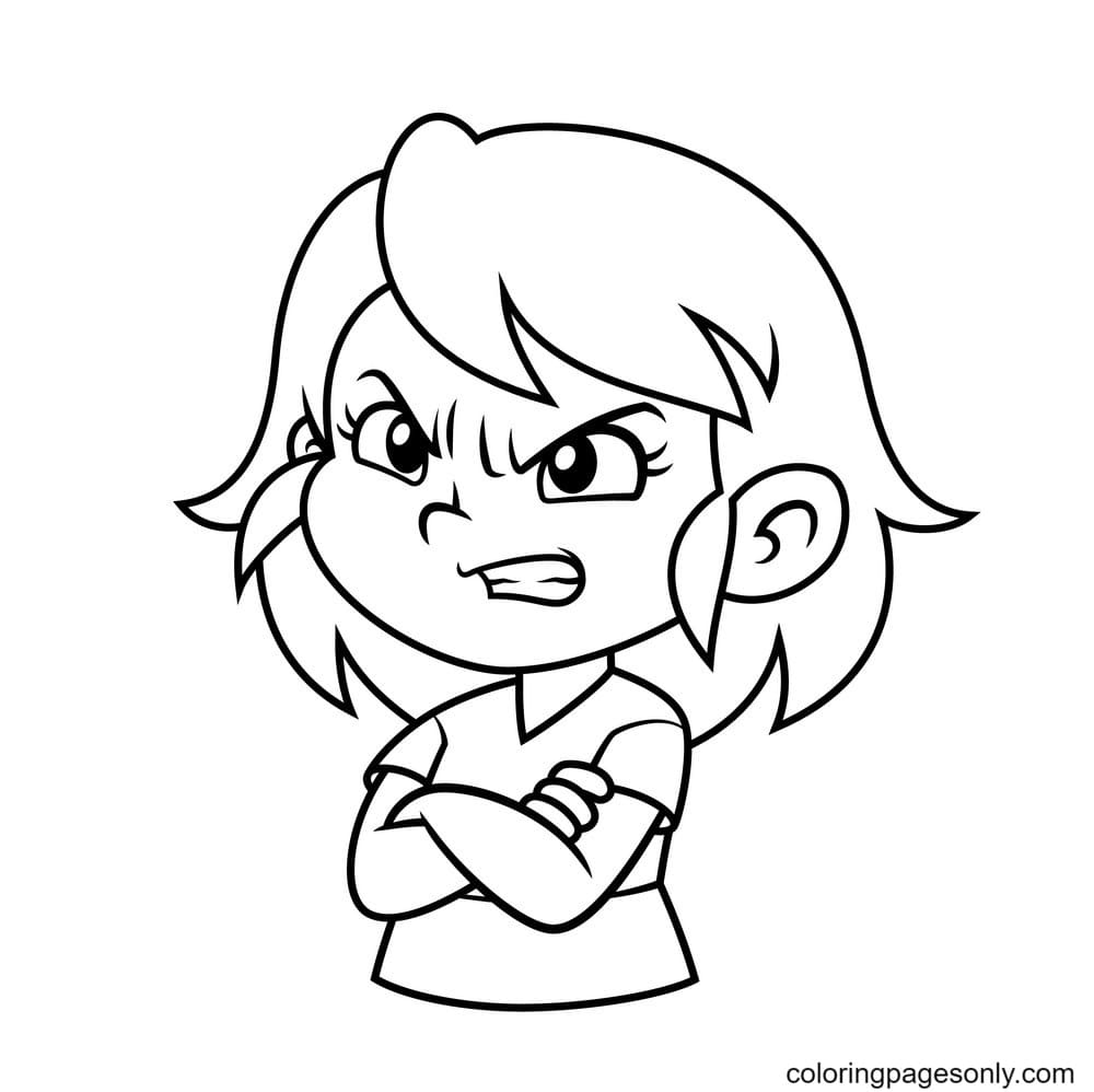 angry coloring page