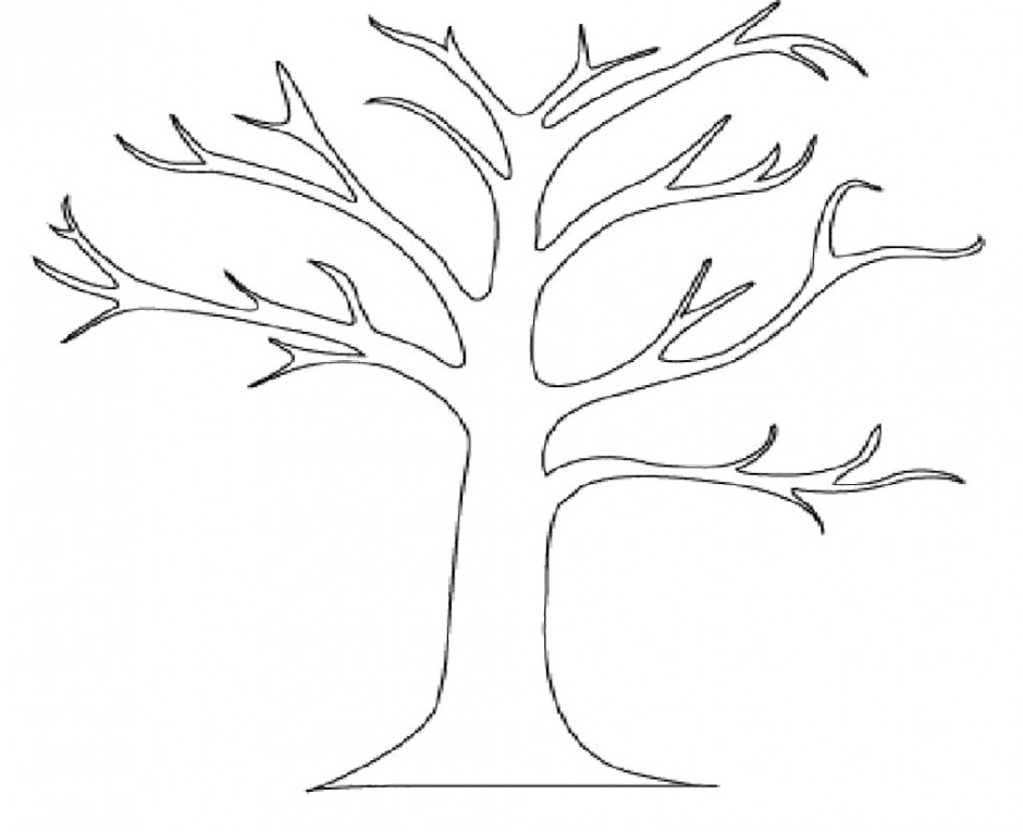 tree branches coloring page