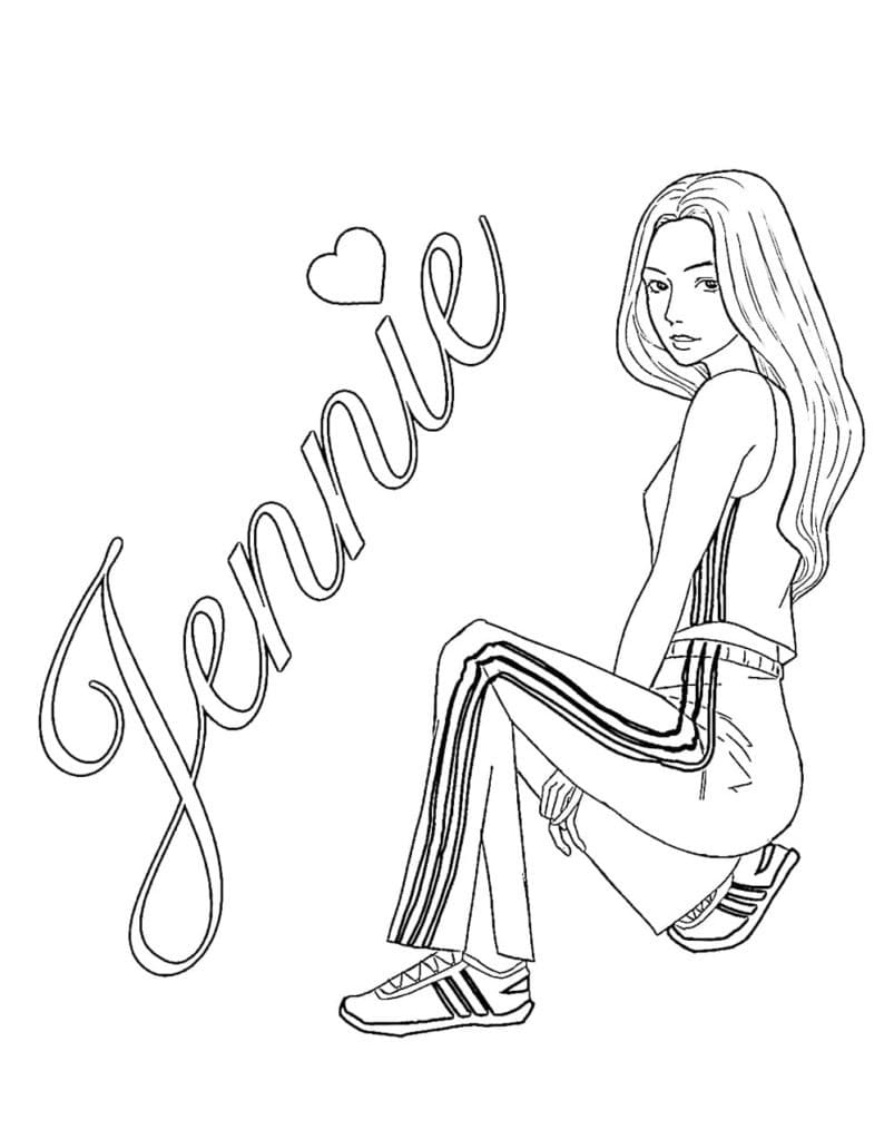 blackpink jennie coloring pages