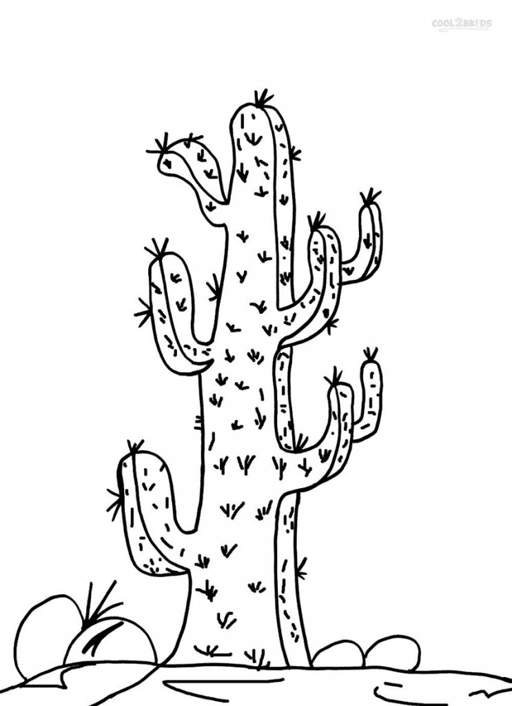 free cactus coloring pages