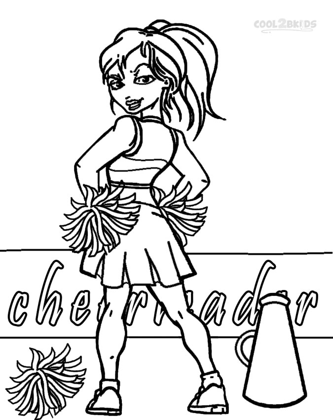 coloring pages cheerleader