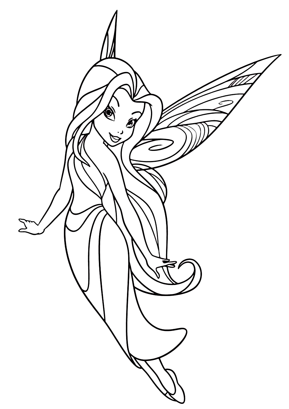 kitty fairy coloring page