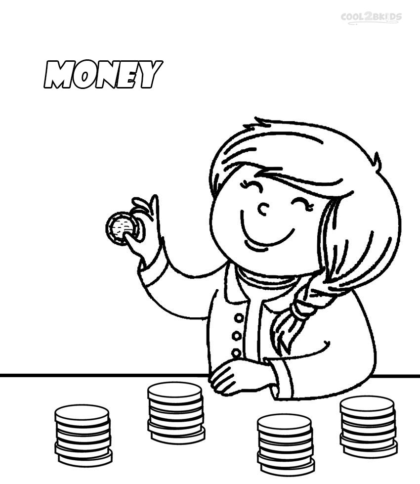 money coloring pages