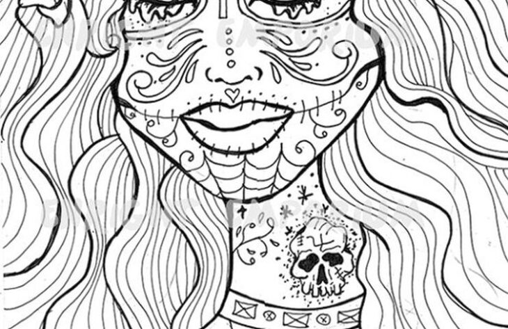 Coloring Pages For Day Of The Dead Dead Coloring Pages Printable Skulls Skull Colouring Adult Kids Halloween