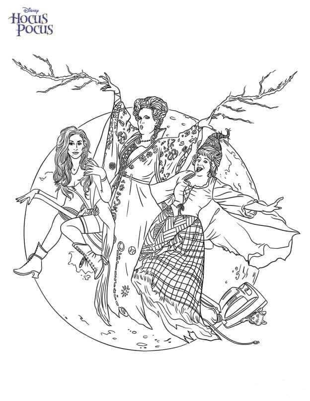 hocus pocus coloring pages printable