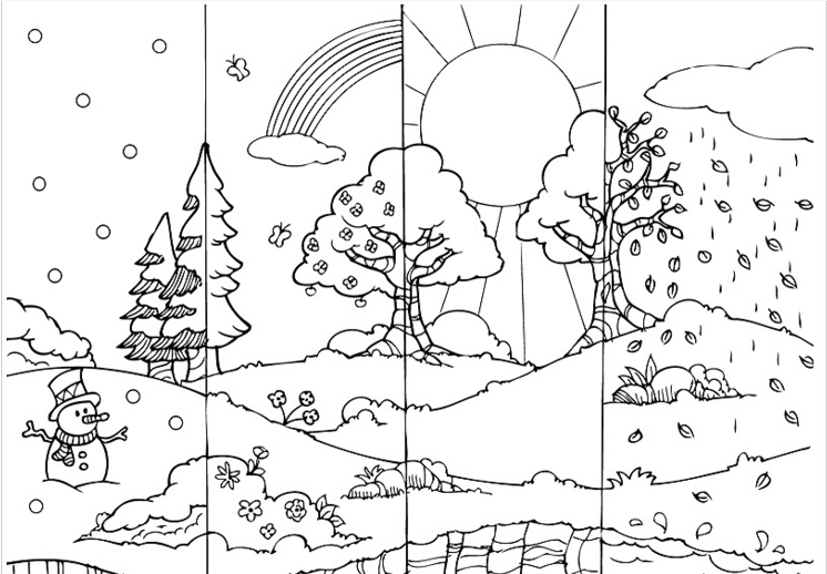 coloriage maternelle pdf 4 saisons