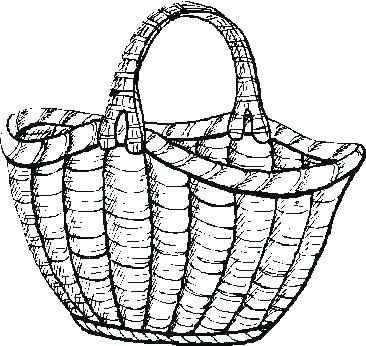 empty basket coloring page