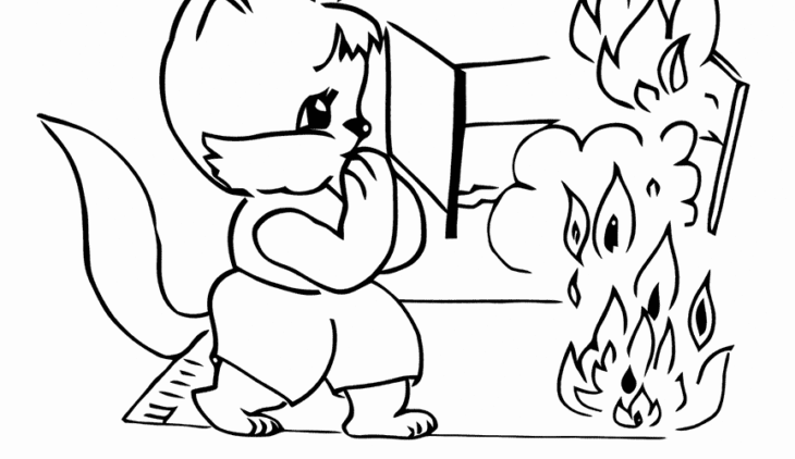 Fire Safety Coloring Pages For Preschool Fire Prevention Coloring Page