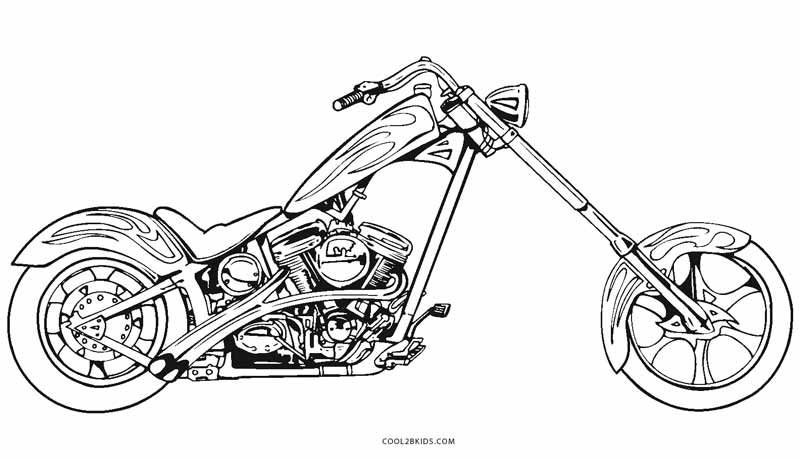 free coloring pages motorcycles