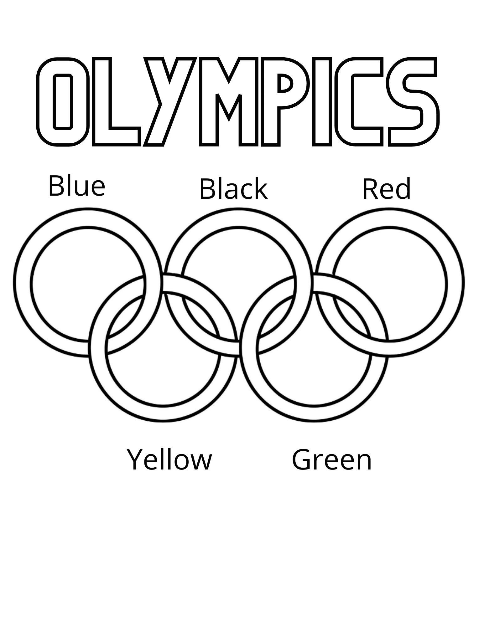 free olympic coloring pages