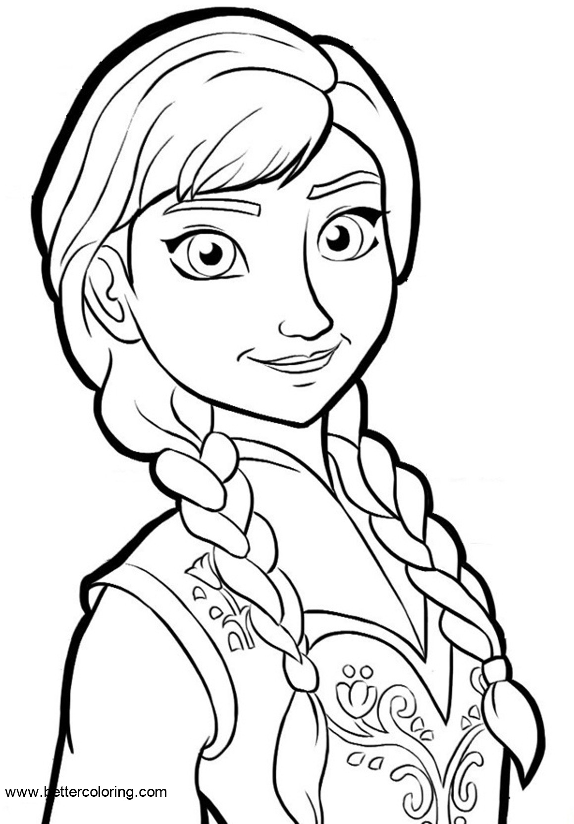 princess anna coloring page