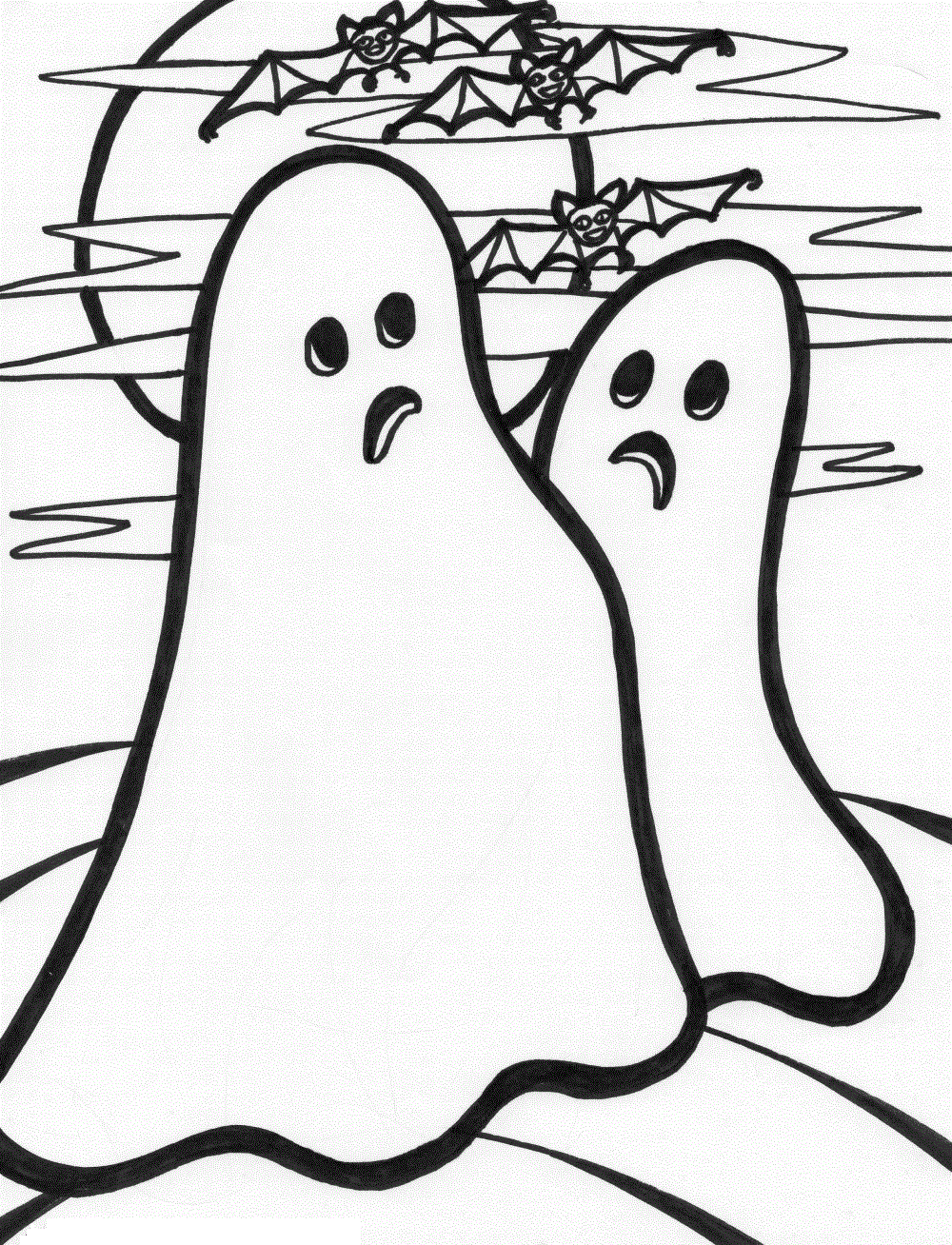 ghost coloring pages