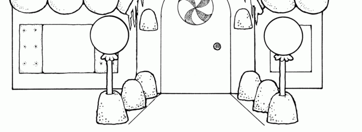 Free Printable Gingerbread House Coloring Pages Gingerbread Lebkuchenhaus Lollipop Coloringhome Ausmalbild Candyland Für Ausmalen Azcoloring 출처 Coloringtop