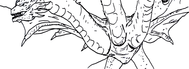 Ghidorah Coloring Page King Ghidorah Coloring Page