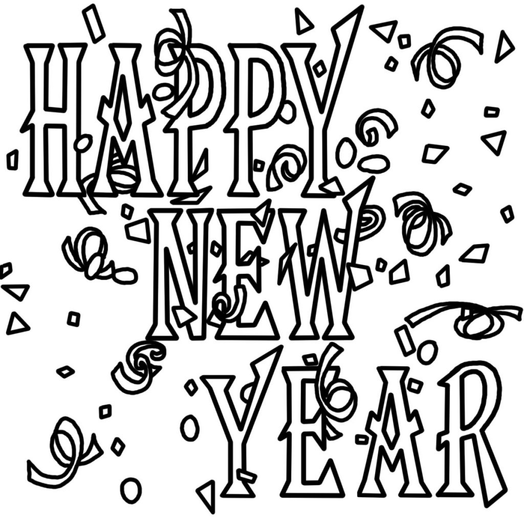 new year coloring pages