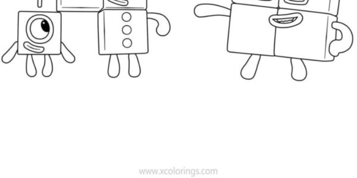 Numberblocks Coloring Pages 1 Numberblocks Colouring Colorear 넘버 Cbeebies Funhousetoys Four 이미지