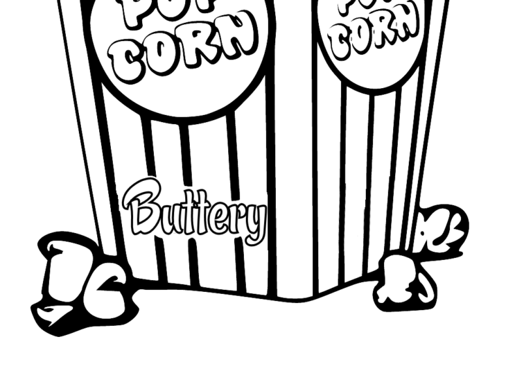 Popcorn Bucket Coloring Page Popcorn Bucket Coloring Page Coloring Pages