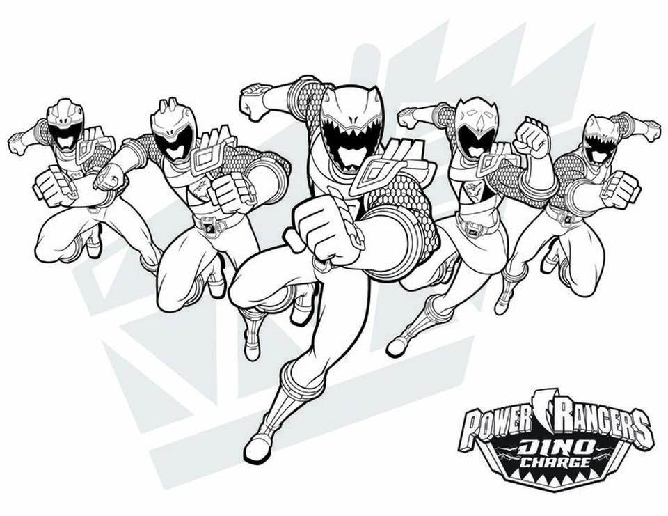 dino charge power rangers coloring pages