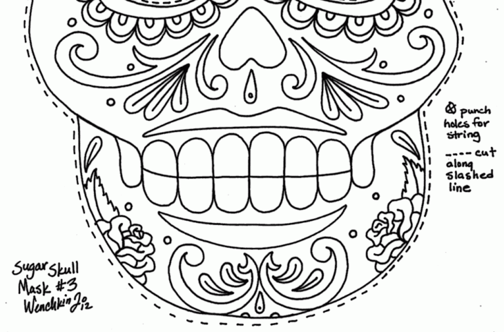 The Day Of The Dead Coloring Pages Free Printable Day Of The Dead Coloring Pages