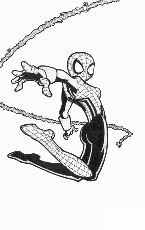 spider woman coloring page