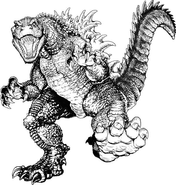 coloring pages godzilla