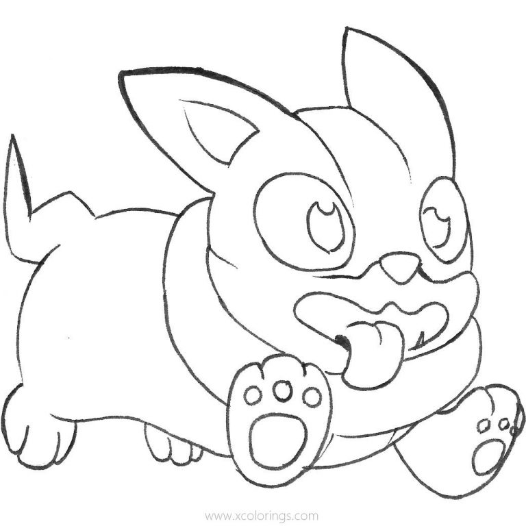 yamper coloring page