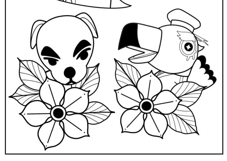 Animal Crossing Coloring Pages Free Kids-n-fun.com