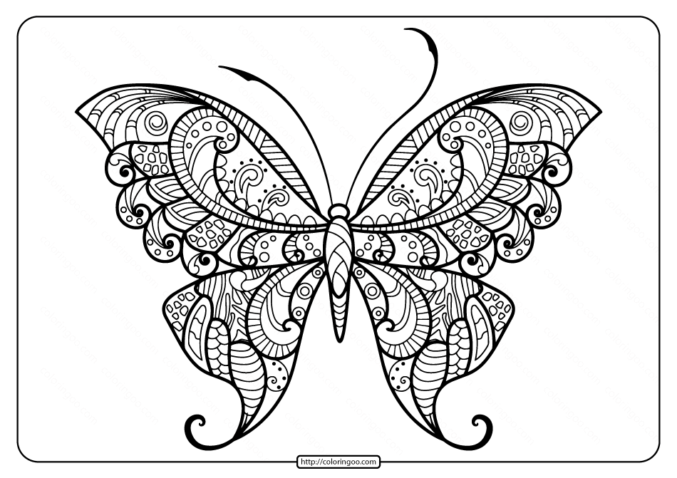 butterfly mandala coloring pages