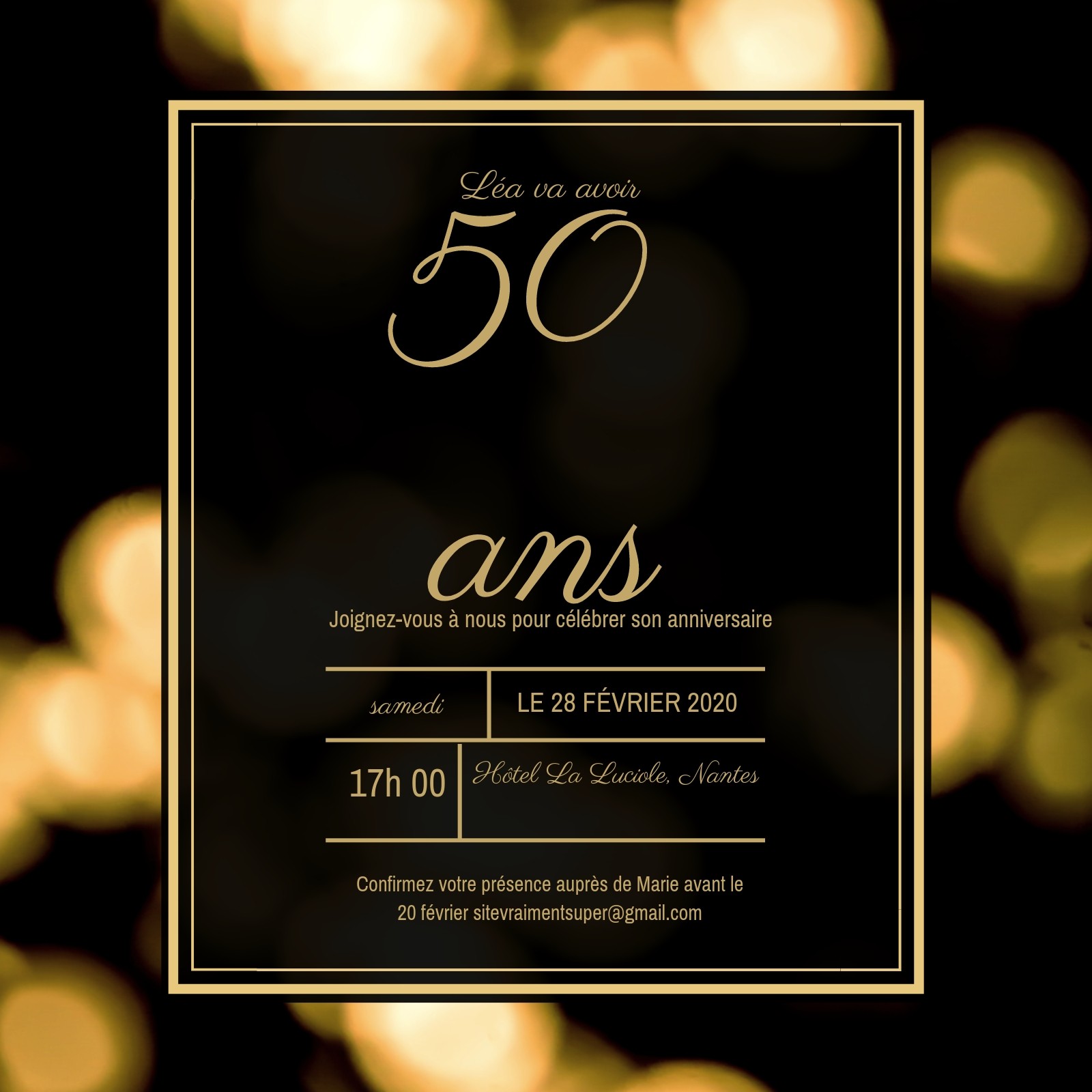 modele invitation anniversaire