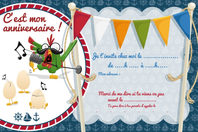 carton d invitation anniversaire