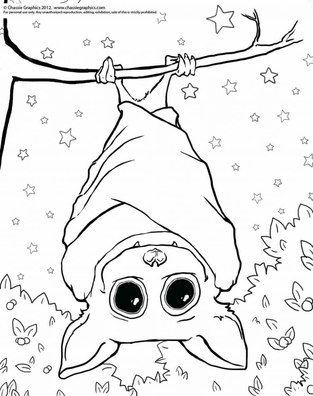 bat outline coloring page