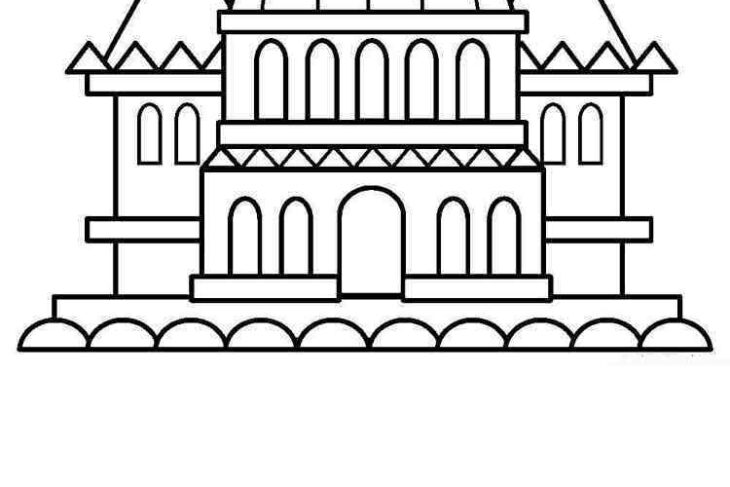 Castle Coloring Pages Coloring Castle Pages Disney Drawing Printable Castles Kids Magic Kingdom Color Adults Print Hogwarts Outline Disneyland Line Drawings Princesses Princess