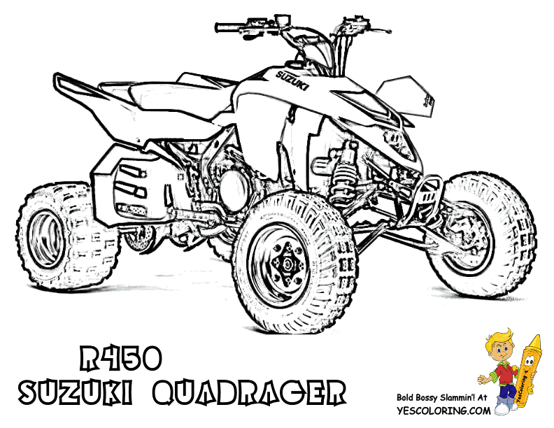 dessin a colorier de quad a imprimer