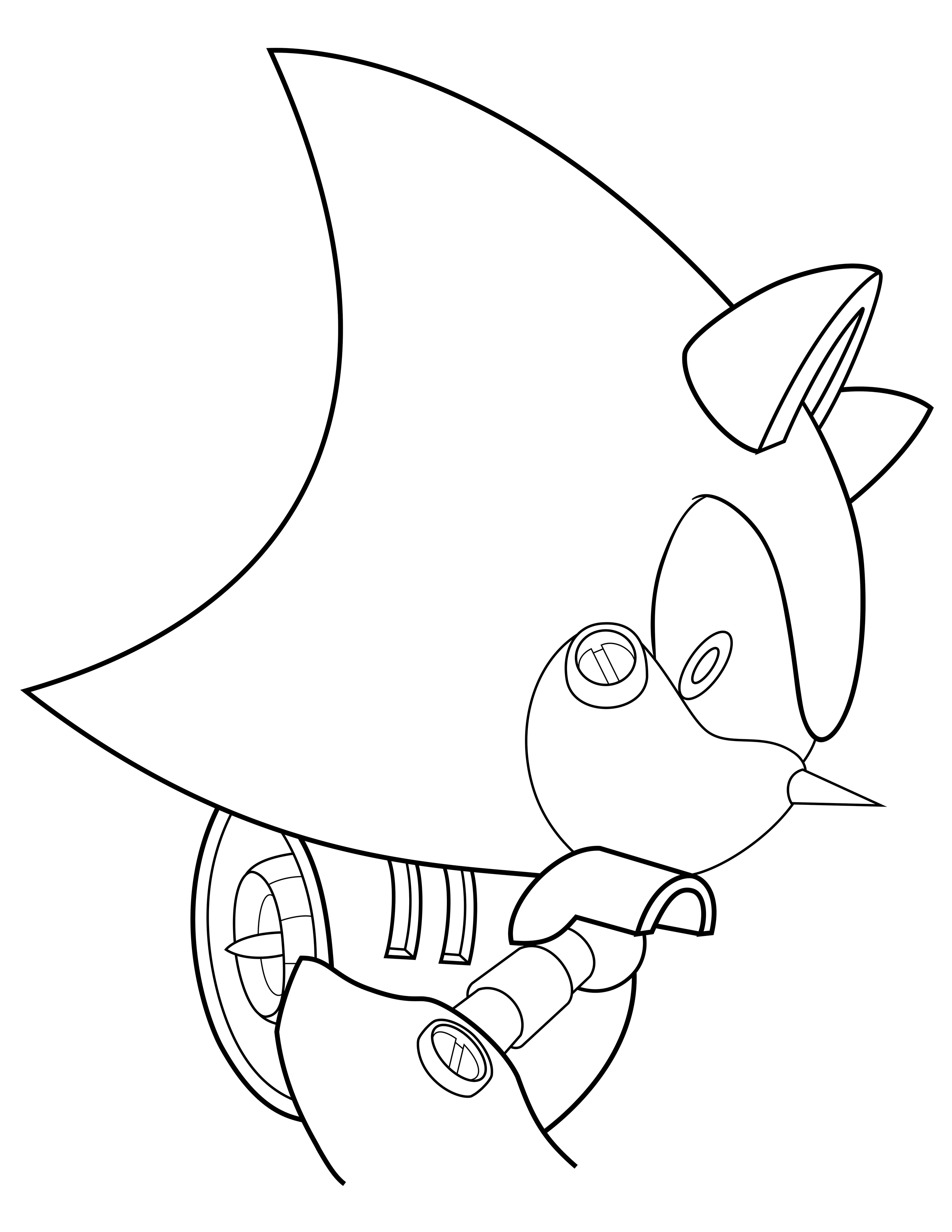 coloring page 2 - Metal Sonic by Xaolin26 on DeviantArt