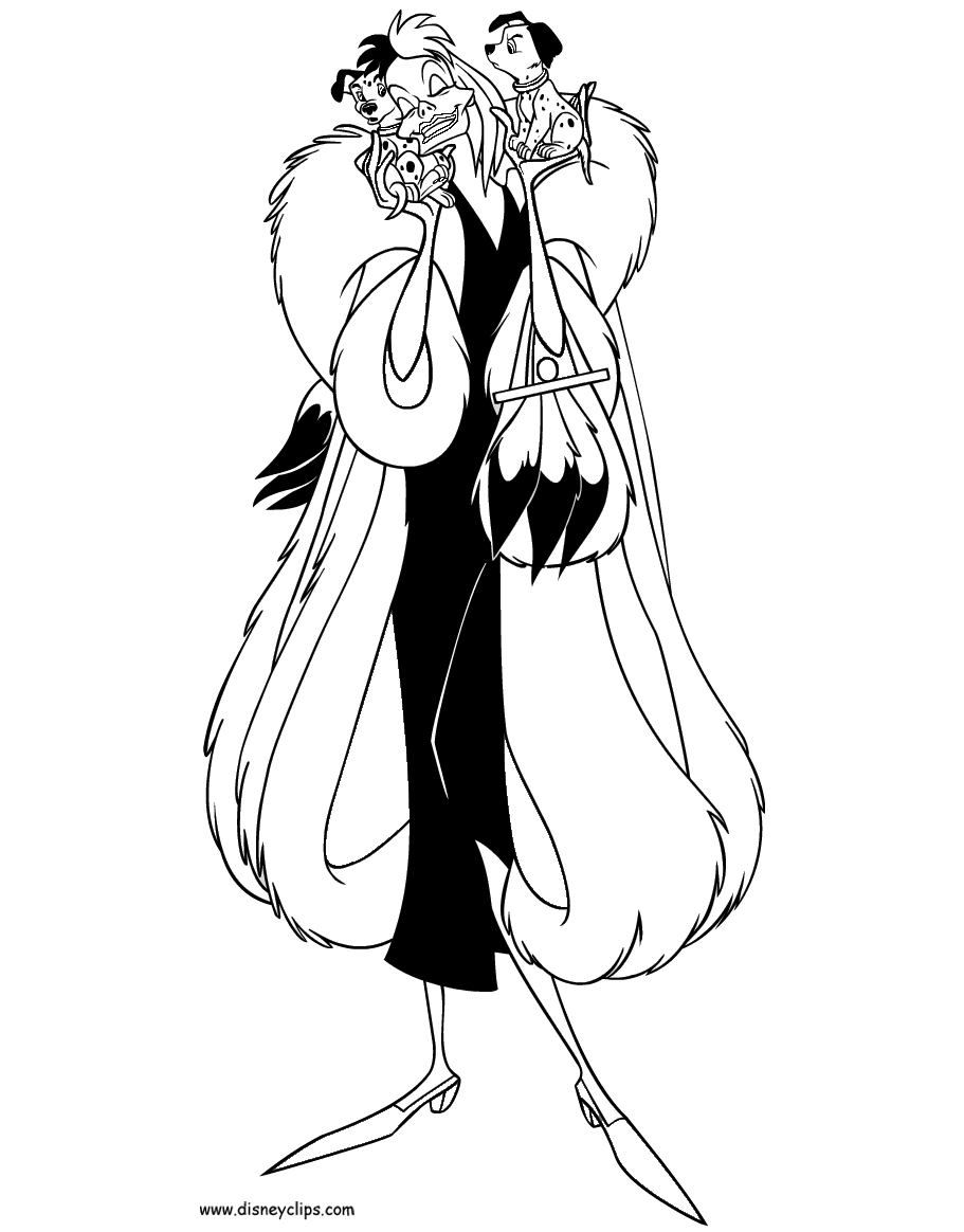 cruella deville coloring pages