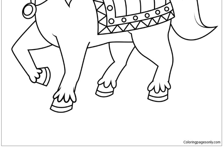 Horse Cartoon Coloring Pages Cartoon Horse Coloring Page