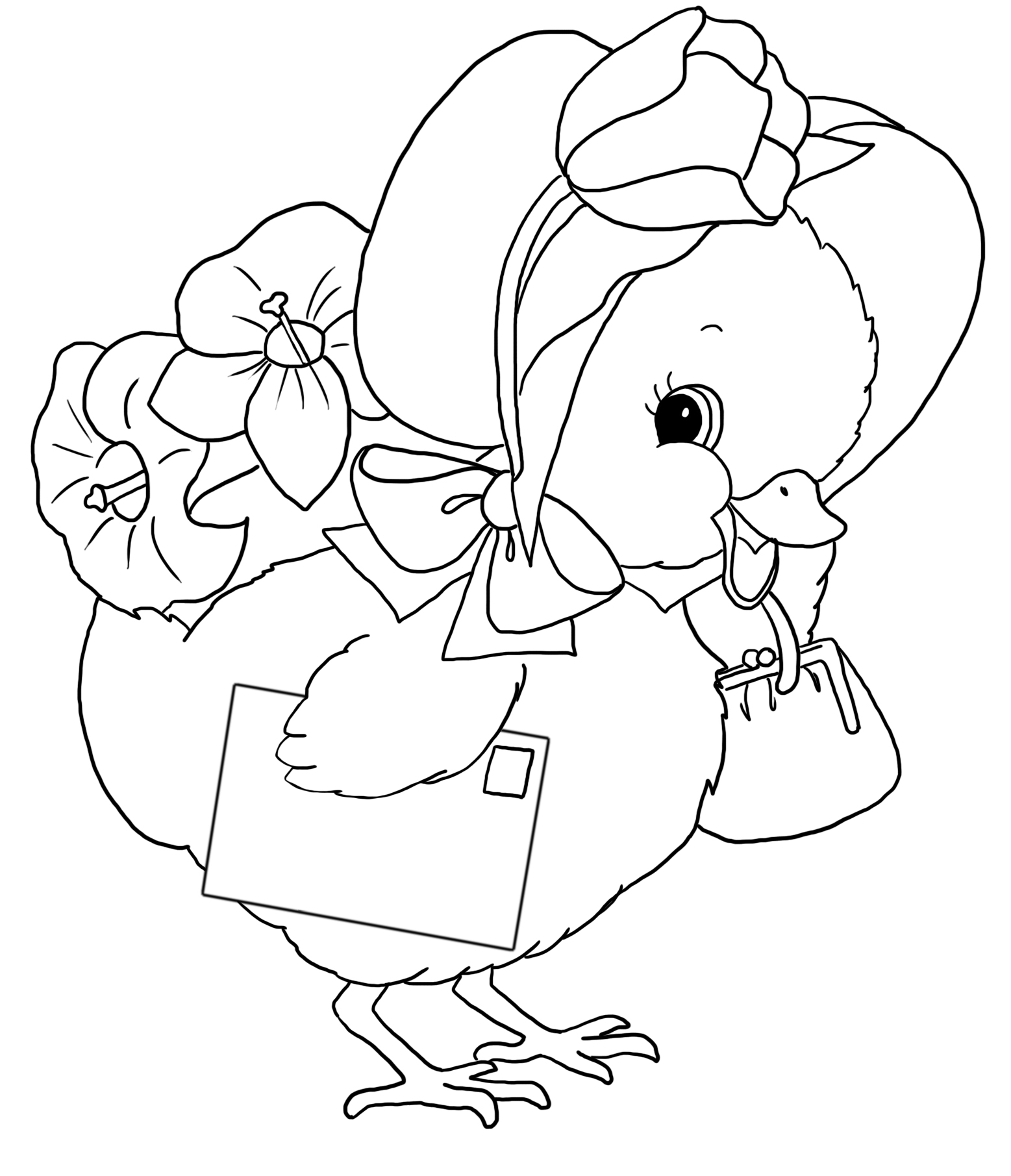 easter chicken coloring pages