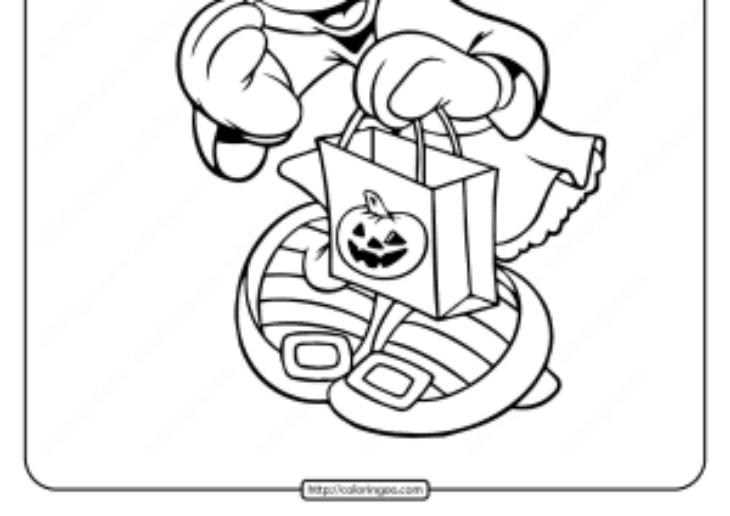 Minnie Mouse Pumpkin Coloring Pages Minnie As Little Red Riding Hood Disney Halloween Coloring Page Printable