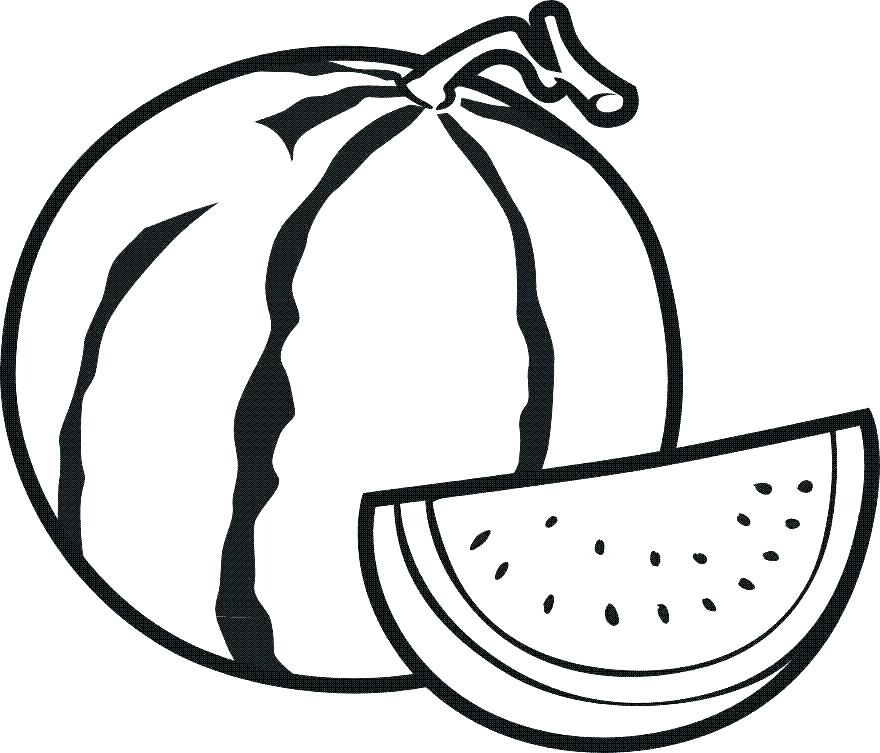 cute watermelon coloring page