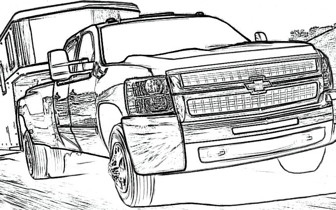 diesel truck lifted truck coloring pages