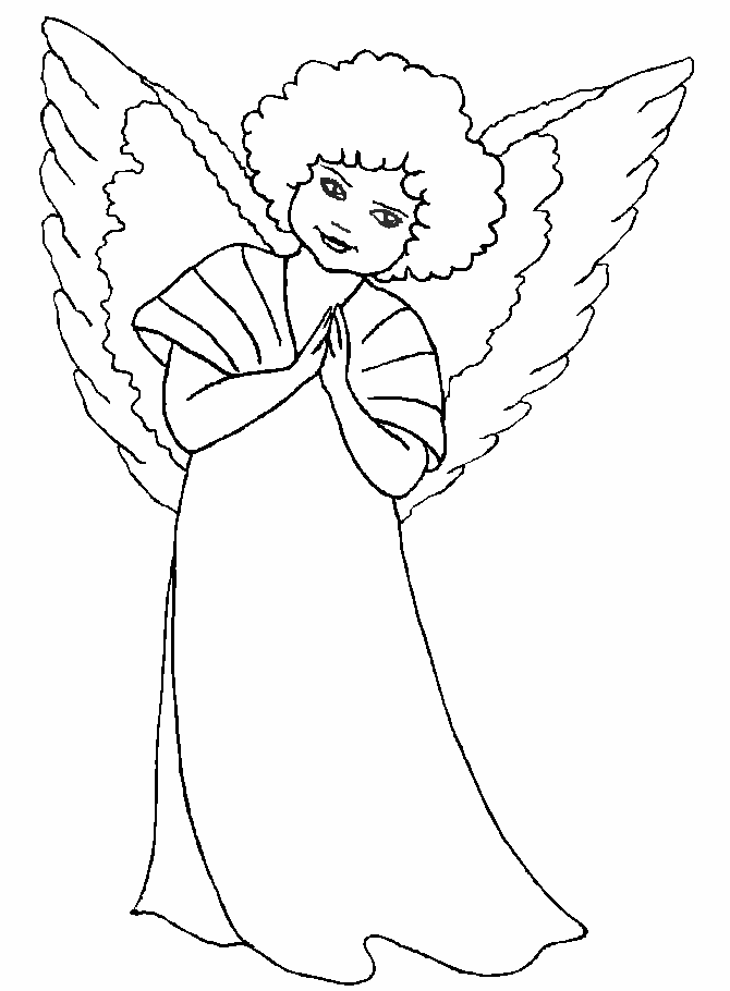 free angel coloring pages